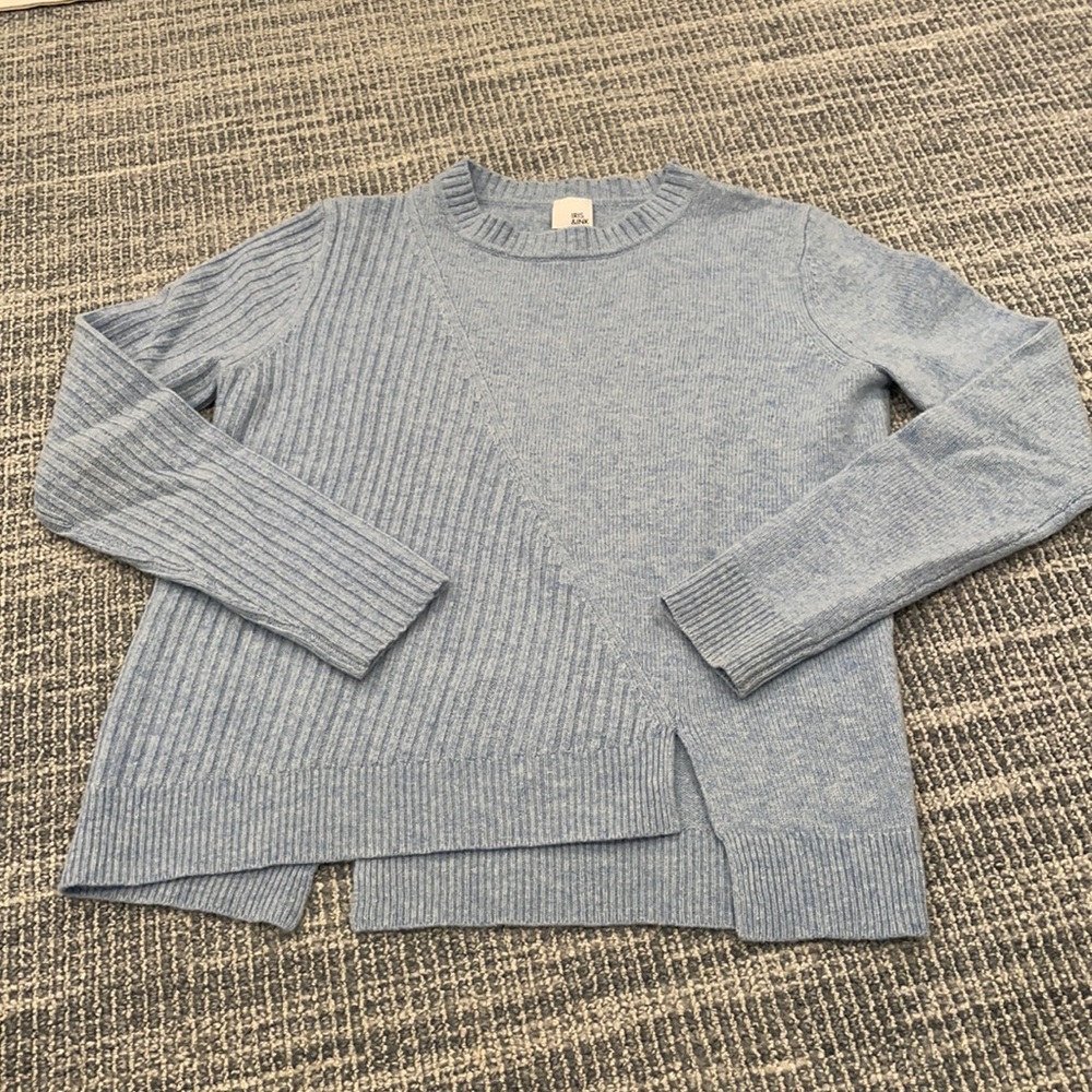 Iris & Ink light blue 100% wool sweater size xs